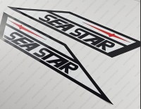 Sea Star Boat Logo Decal Set of 2 x 22.5"